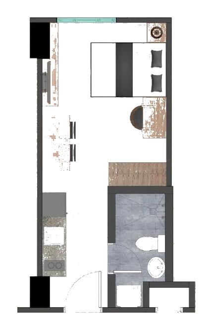 Studio — Lumina Tower floor plan